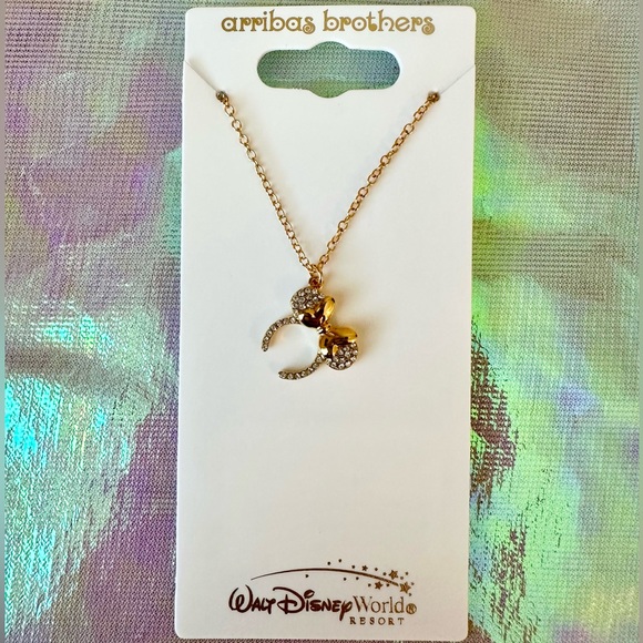NEW Walt Disney World Gold Arribas Brothers Minnie Mouse Ears Headband Necklace - Picture 1 of 4